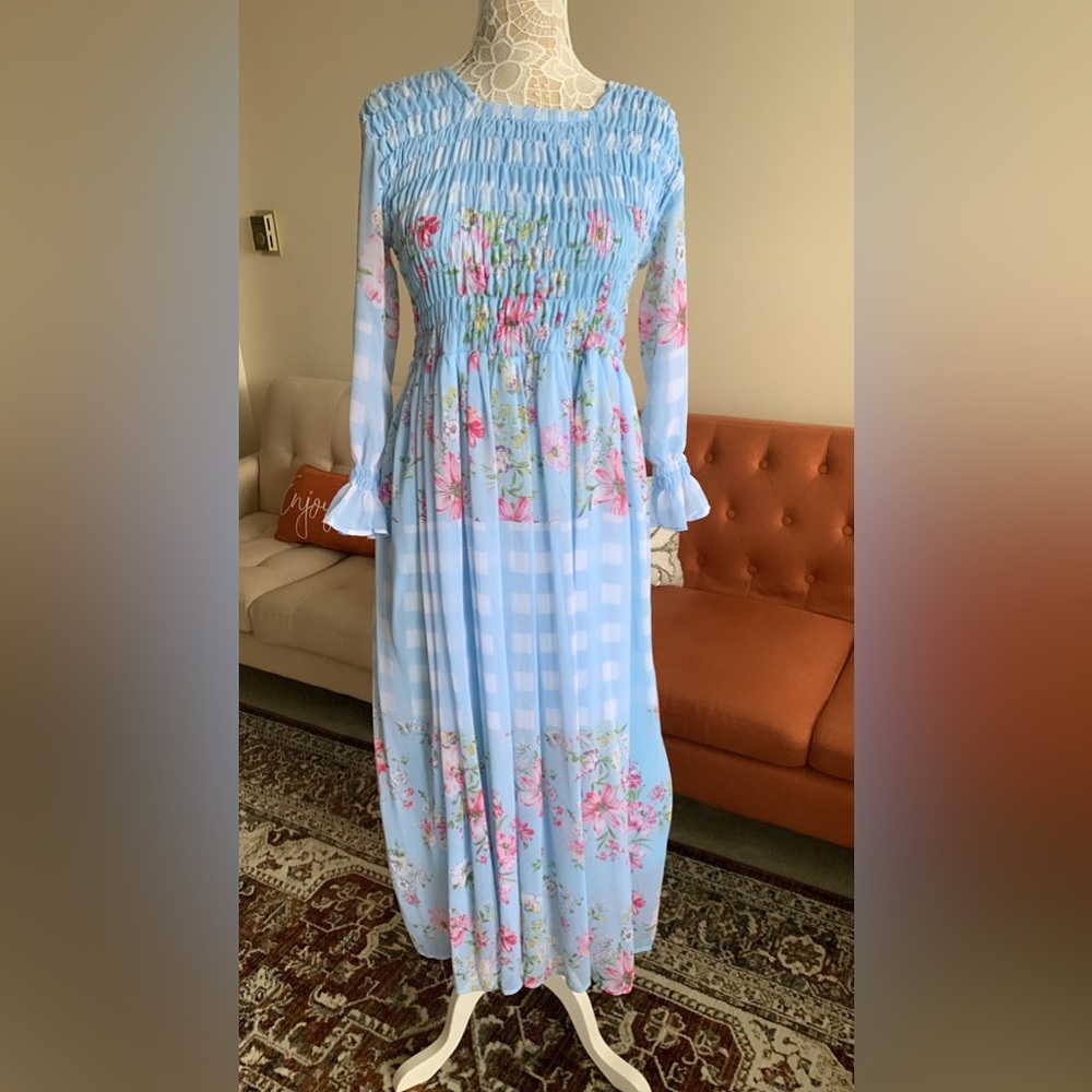 Blue long maxi